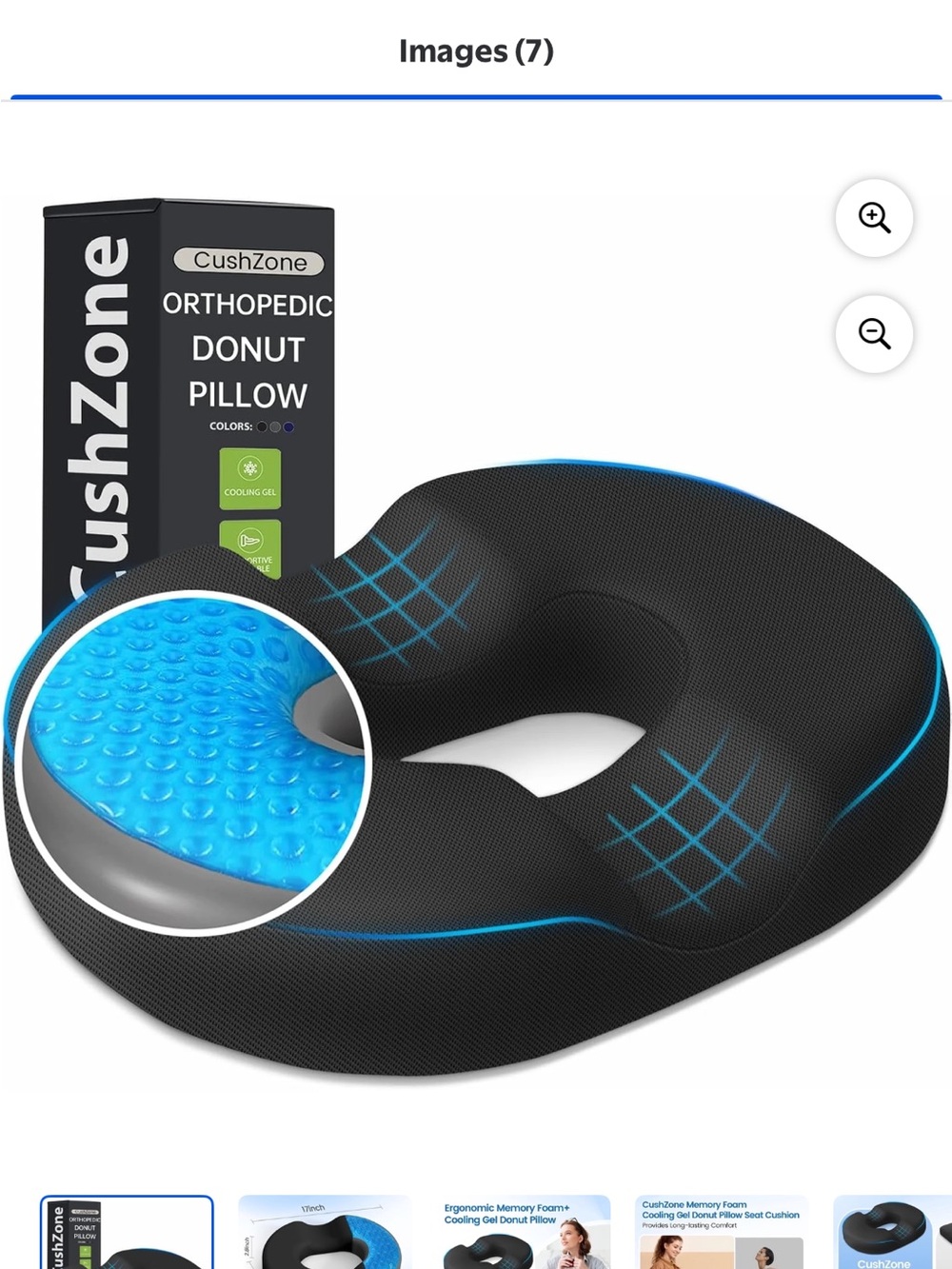 Cushzone orthopedic pillow, new in box
